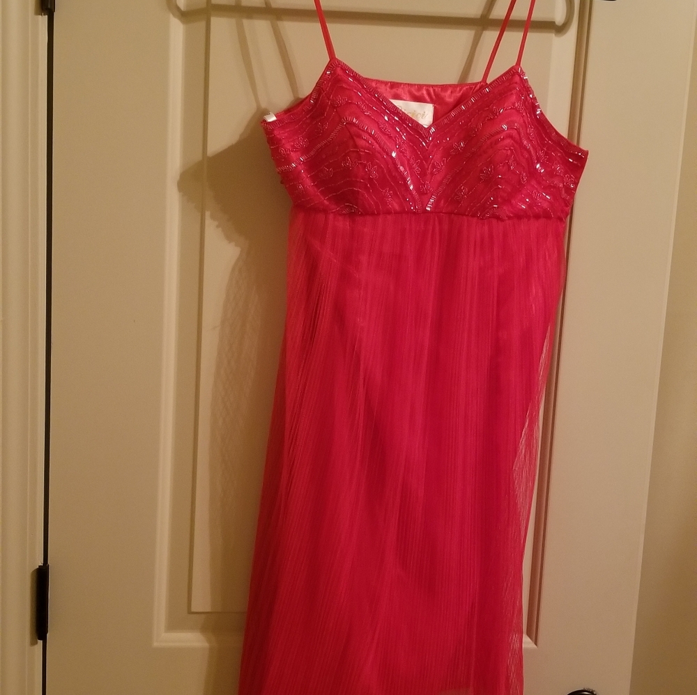 Ready for the holidays or prom red short part dress